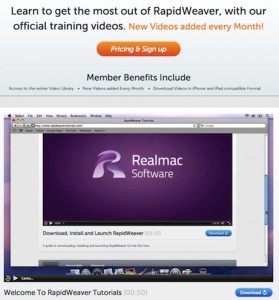 rapidweaver training videos