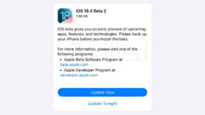 iOS 18.4 beta 2